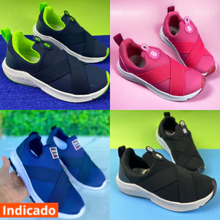 Tênis Infantil Calce Facil Masculino/Feminino Sapato escolar Tenis Meia Escolar Menino Menina
