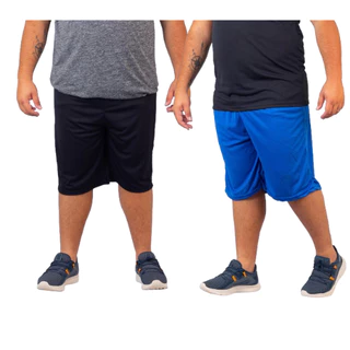 Kit 2 peças Calção Esportivo Tamanhos Extra Grande