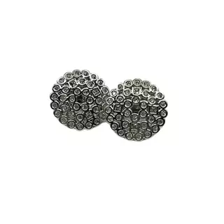 Brinco semijoia Redondo Cravejado Zirconia Ouro Branco