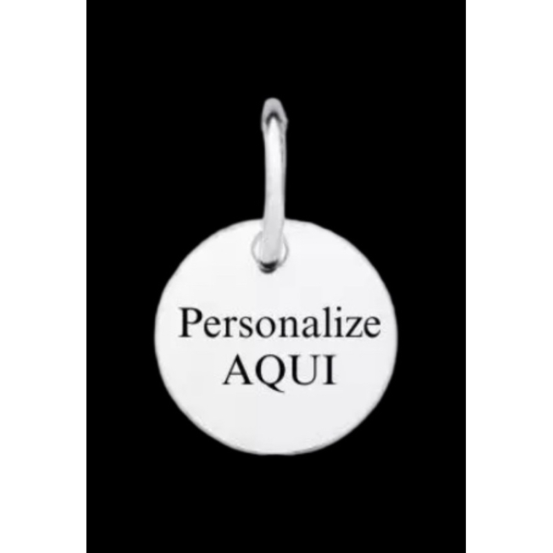 Pingente Redondo Personalizado | Prata 925 15mm (Sob encomenda)