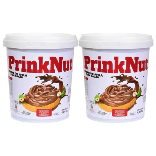 Kit 2 Potes de Creme de Avelã Com Cacau PrinkNut 1kg Cada