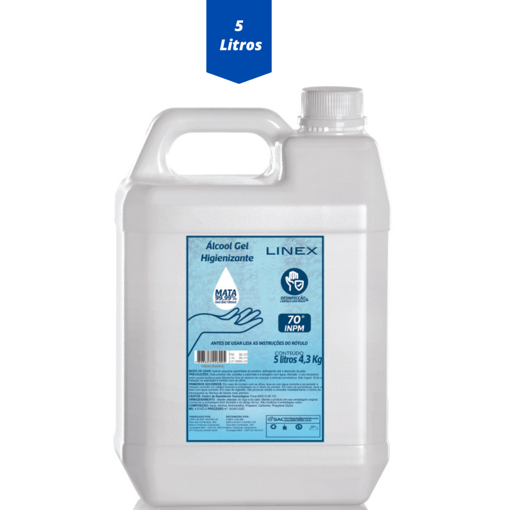 Álcool Gel 70% 5 Litros