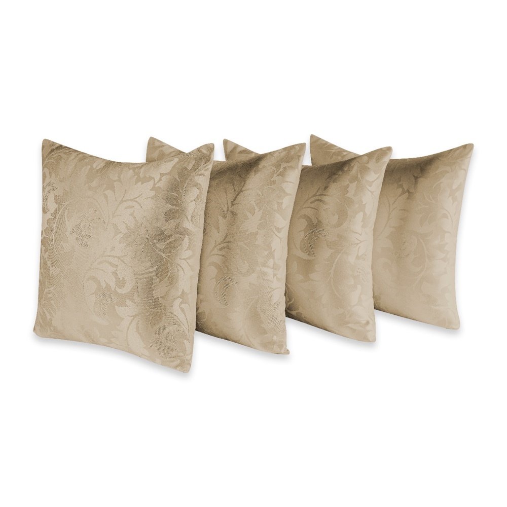 Kit 4 Capas de Almofadas Decorativas Jacquard Varias Cores