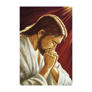 Quadro Decorativo em Adesivo Jesus Cristo Orante com Moldura