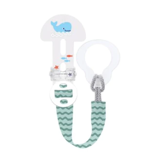 Prendedor de Chupetas MAM CLIP IT! c/ Anel Silicone Bico Infantil Bebê Meninos Azul
