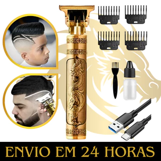 Máquina De Cortar Cabelo Fazer Barba Acabamento Dragão
