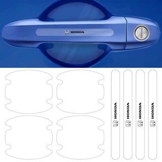 Kit 8 Peças Adesivo Protetor Maçaneta de Porta Carro Emblema Honda Anti Arranhões Transparente