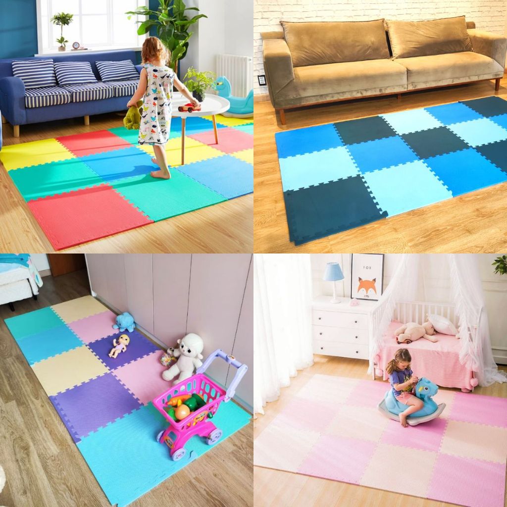 Kit 12 Tapete EVA Encaixe para Criança Tatame Infantil 50x50cm 10mm ...