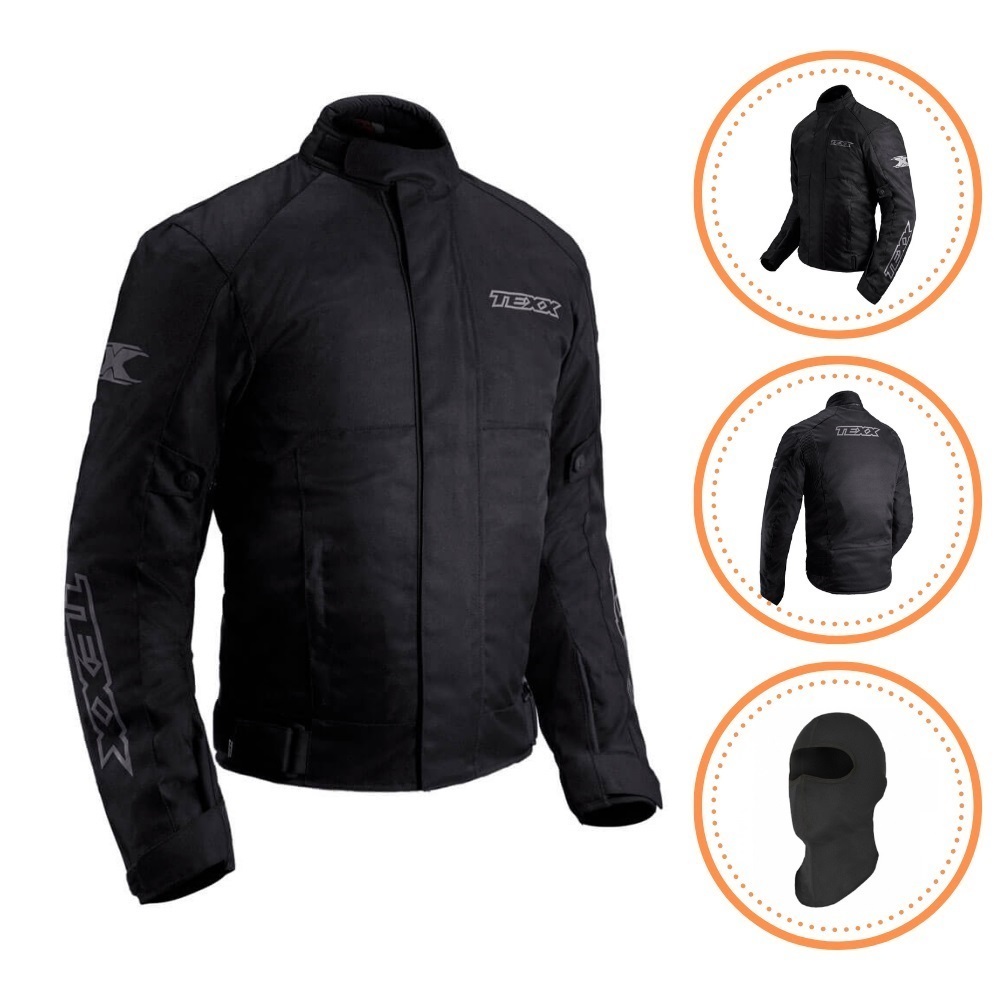 Jaqueta Motoqueiro Texx Ronin Impermeavel + Balaclava