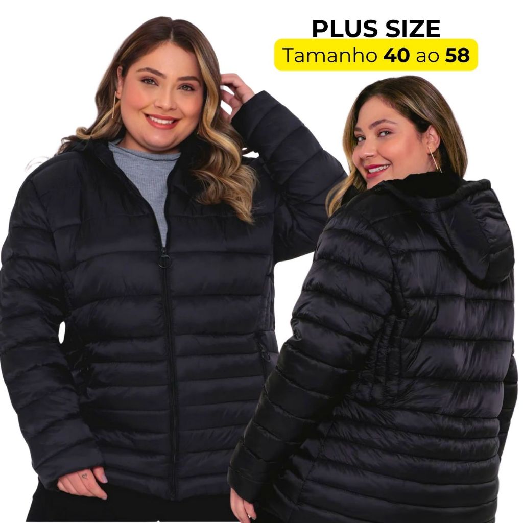 Jaqueta Puffer Casacos E Jaquetas Plus Size Jaqueta Feminina Plus