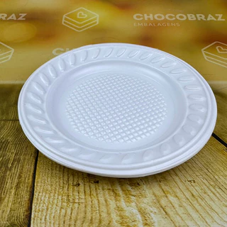 500 Prato Descartável 15cm Prato para Bolo de Festas Pratinho Descartável