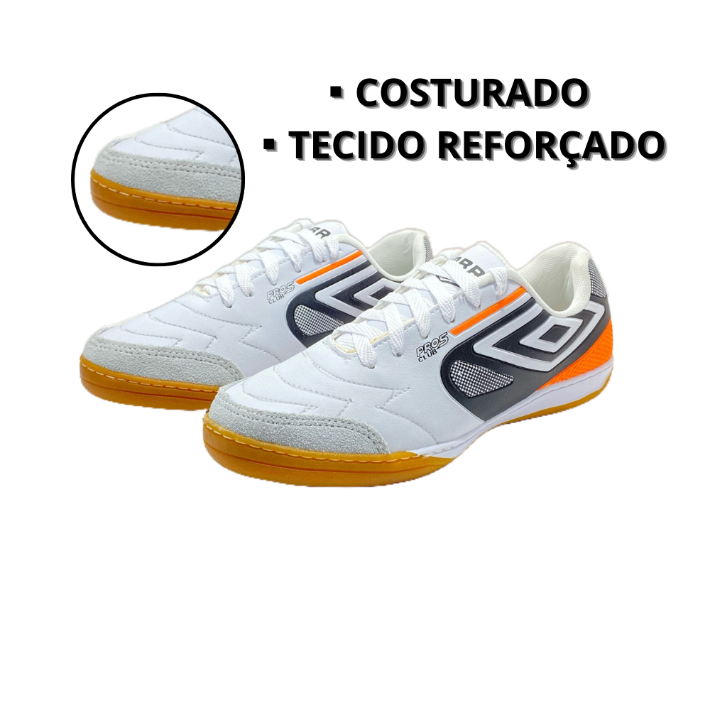 Chuteira Futsal/Quadra/Salão Masculino Tecido Reforçado Costurada Antiderrapante Confortável