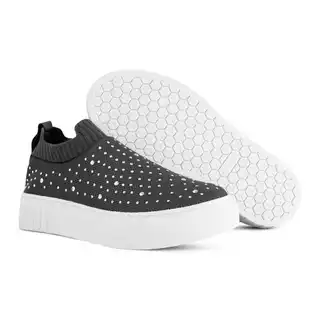 Tenis Meia Casual Feminino com strass tenis feminino meia casual com strass Tênis calca facil