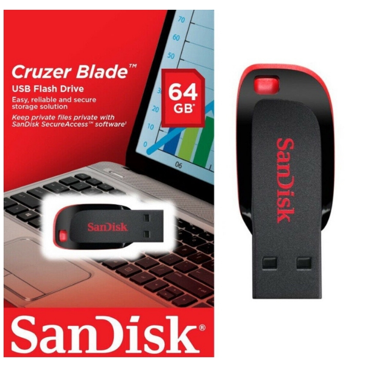 Pendrive Sandisk USB 8GB16GB 32GB 64GB 128GB Cruzer Lâmina 2.0 Flash Drive Memory Stick 4.5 original