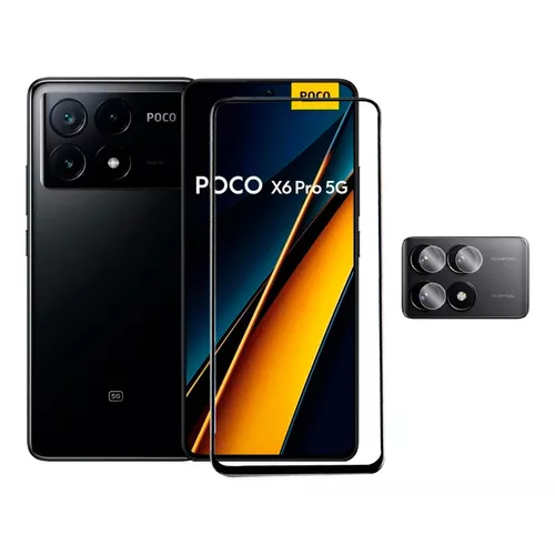 Kit Película Vidro 3d Para Poco X6 + Película Lente Câmera