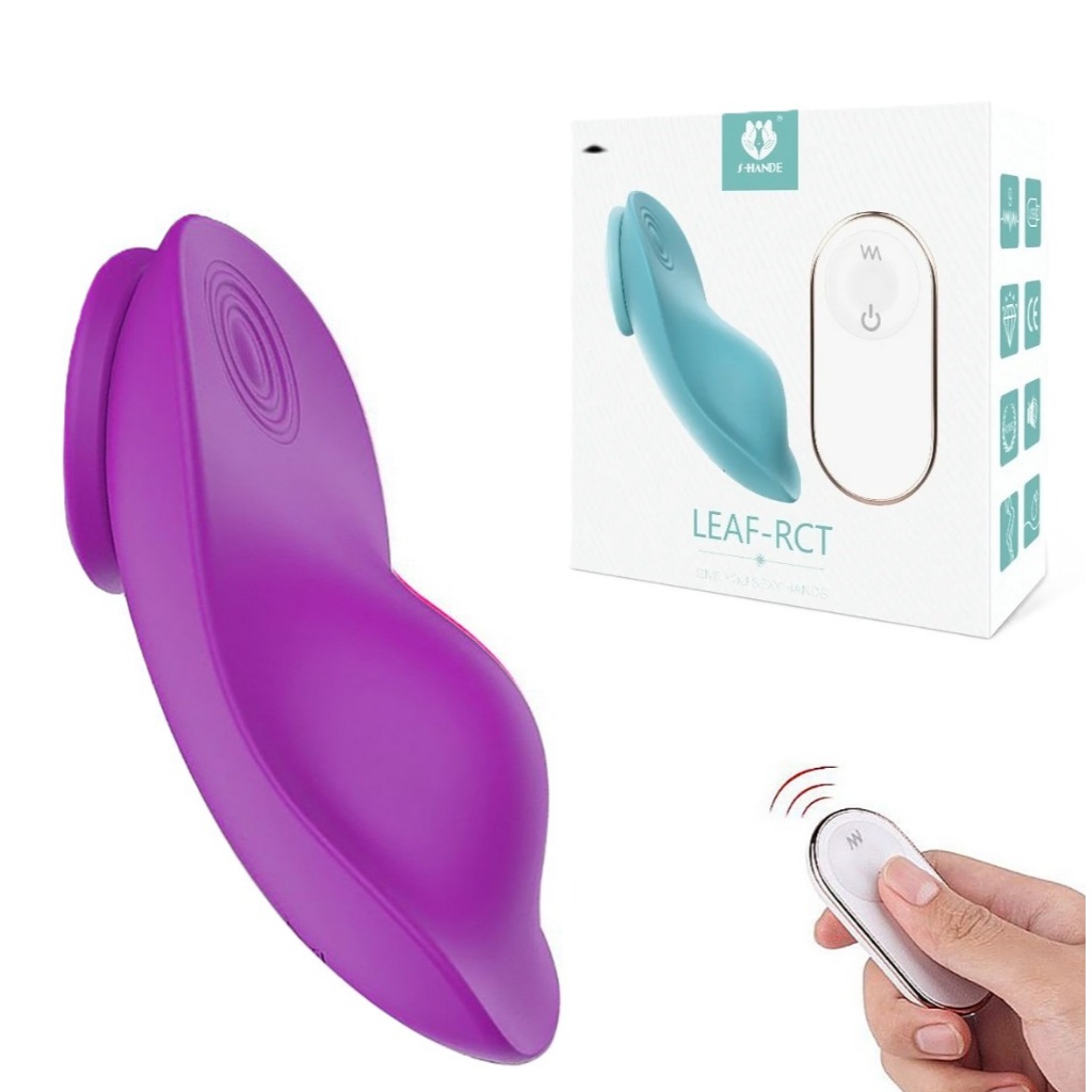 Leaf-RCT - Vibrador de Calcinha Com 9 Modos de Vibração e Controle Remoto | Roxo