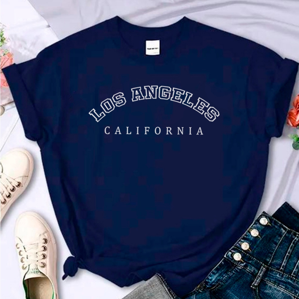 Blusa T-shirt Linda Los Angeles California Camiseta Feminina