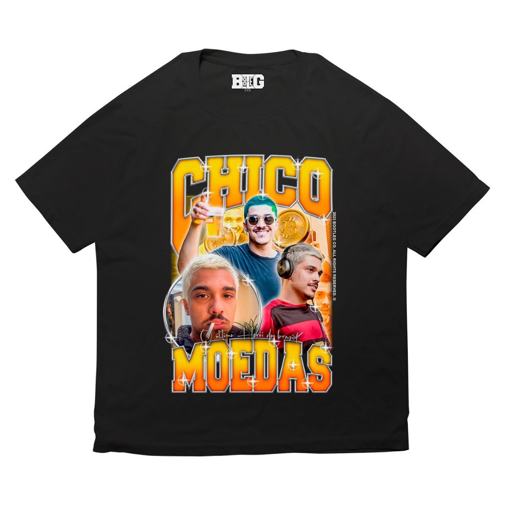 Camisa Chico Moedas Camiseta Streewear - Envio Rápido