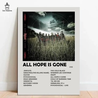 Placas Quadros Decorativos Slipknot All Hope Is Gone em MDF 28x20cm