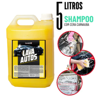 5 Litros de Shampoo Automotivo para Carros e Motos com alto rendimento poder de limpeza e brilho - LAVALUX