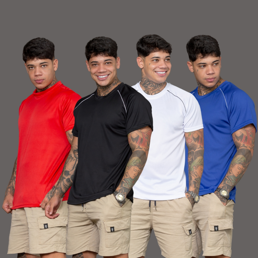 Camisa Masculina Camiseta Dry Fit Manga Curta Academia Fitness em Oferta na Shopee
