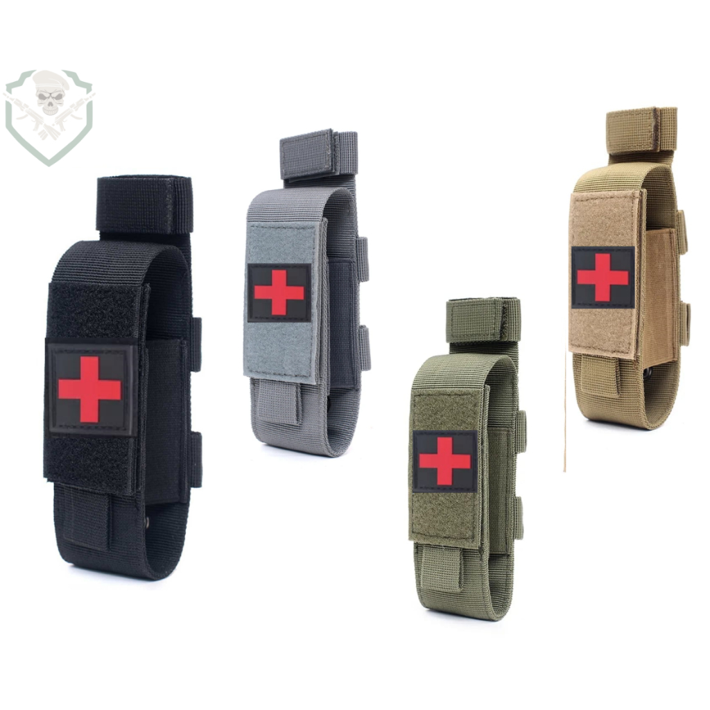 Porta Torniquete Aph p/ colete Modular ou Cinto com compartimento P/ Tesoura ponta romba