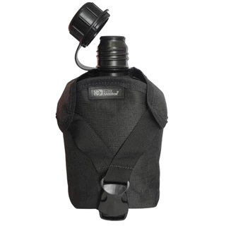 Cantil Militar Preto p/ Água Com Bolso Porta Cantil