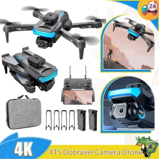 Drone Xt5 Dobrável Pro Camera 4k Com 2 Bateria Wi-fi Pro Fullhd 2.4G