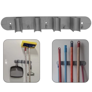 Suporte de Parede para Vassouras, Acessórios, Rodos, Pás de Plástico Polipropileno Resistente
