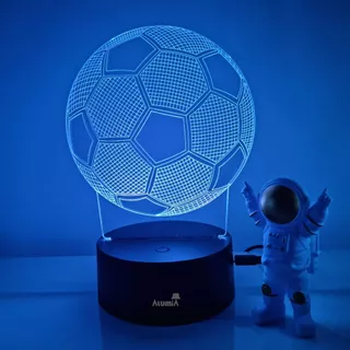 Abajur Luminária Decorativa Bola Para Presente Com Controle Remoto LED Efeito 3D 16 Cores Acompanha Cabo USB Ideal Para Decoração De Quarto Infantil Gamer Geek Sala Iluminação Escritório