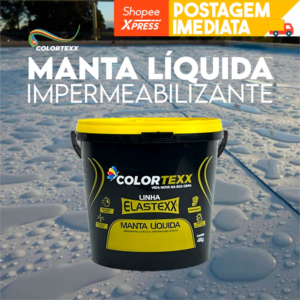 Tinta Emborrachada Manta Liquida impermeabilizante 15kg Parede Interna ...