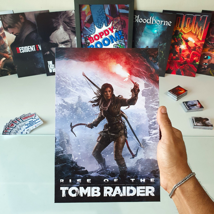 Rise of the Tomb Raider Placa decorativa mdf quadro decoração presente Jogos / Games / Setup Gamer