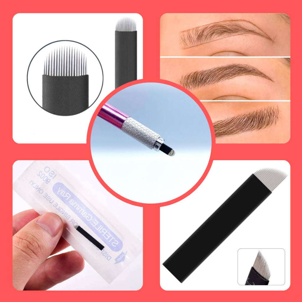 Lâmina Tebori micropigmentação kit com 5 unidades + brinde | Shopee Brasil