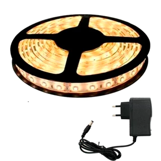 Fita Led 5050 Rolo Com Silicone Ip65 300 Leds 5 Metros 12v Com ou Sem Fonte Bivolt