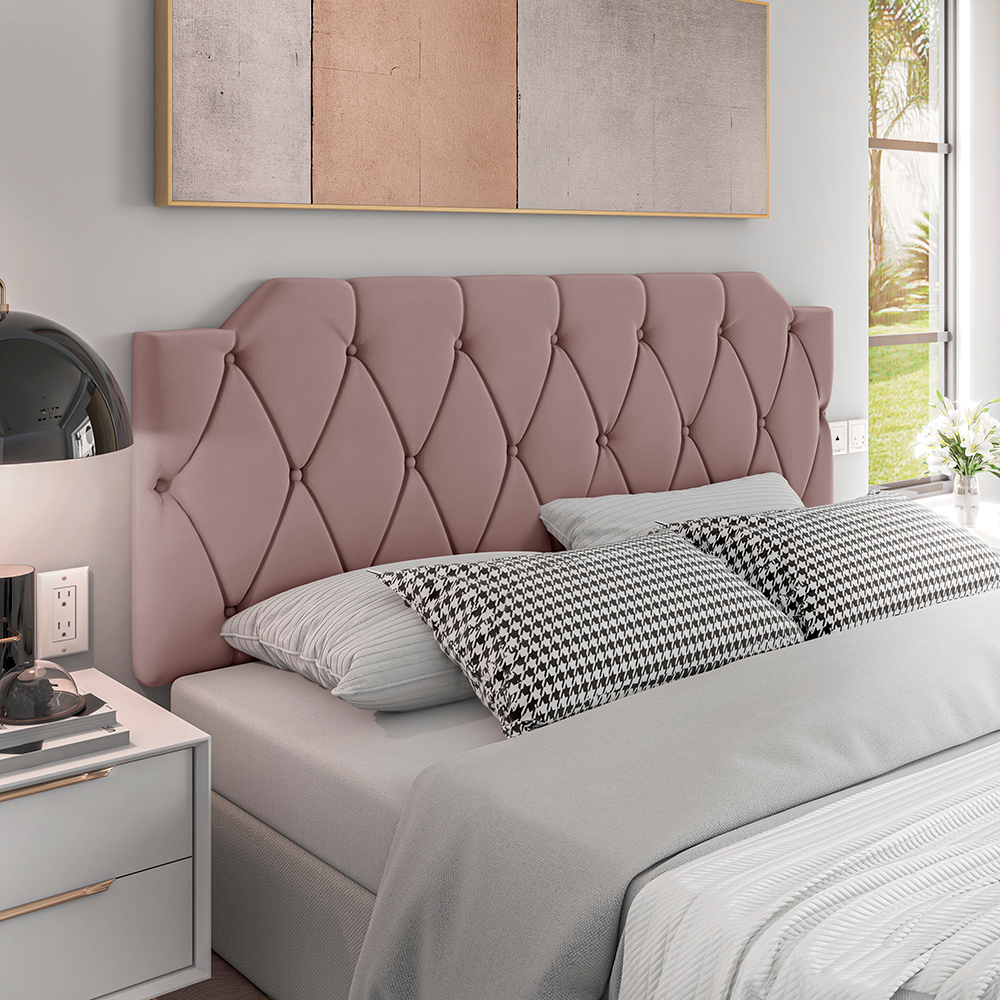 Cabeceira Box Estofada Painel Quarto Painel Queen 1,60 - Cores