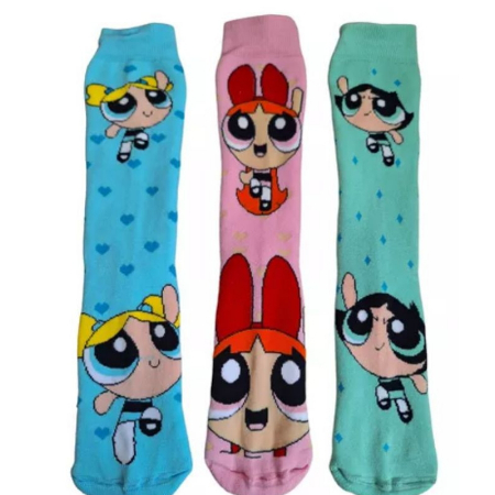 Meia Divertida Meninas Super Poderosas Infantil | Shopee Brasil