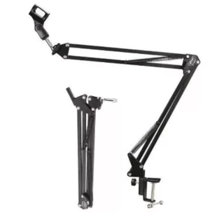 Suporte de Microfone Para Gravação Braço Articulado De Mesa Profissional