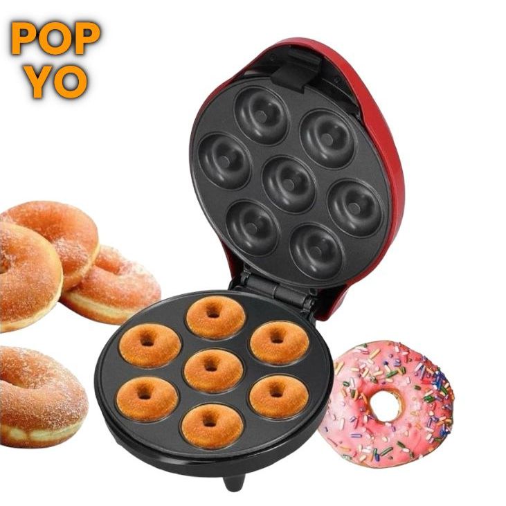 Mini Maquina De Donuts Café Da Manhã Capacidade Para 7 Mini Rosquinha Elétrica 110v e 220v POP YO
