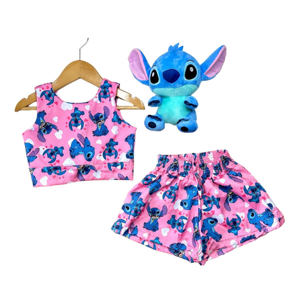 Conjunto Lilo & stitch Infantil | Shopee Brasil