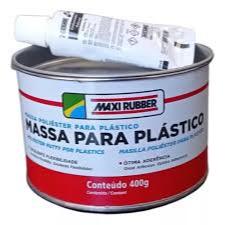 MASSA POLIESTER PARA PLÁSTICO 400G MAXI RUBBER