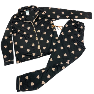 Pijama longo americano Feminino de Frio calça e blusa manga longa botão gestante amamentação inverno