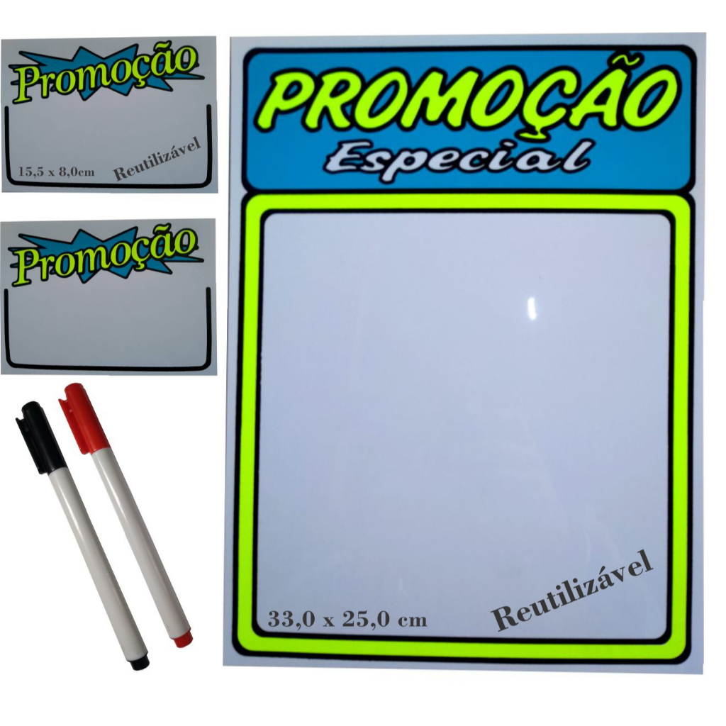 Conjunto de Placas de Promoção Grande e Média: Destaque suas Ofertas ...