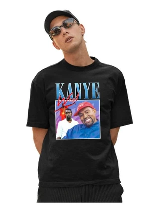 Camiseta Kanye West Rapper Americano Musica Camisa Moda Blusa Estampada