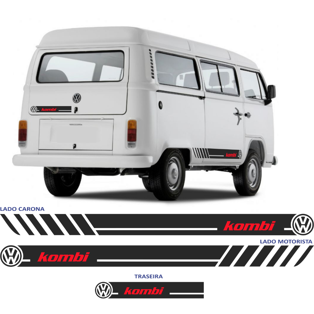 Adesivos Kombi Faixas Lateral Standard Adesivo Auto Colante | Shopee Brasil