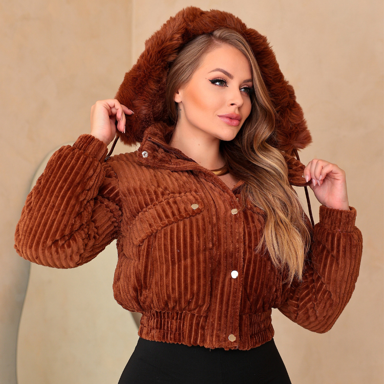 Jaqueta Feminina Bobojaco Blusa de Frio Casaco de Inverno para Mulher ...