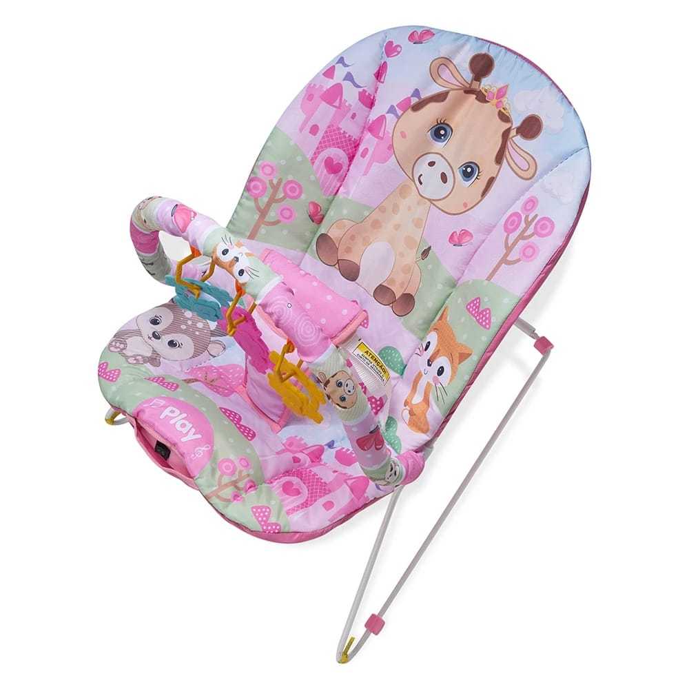 Cadeira Vibratoria Bebe Musical Menina Cadeirinha Descanso | Shopee Brasil