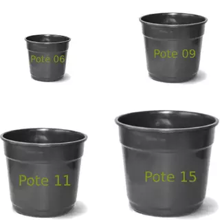 Kit 30 50 100 200 vasos para plantas Suculentas Preto tamanhos