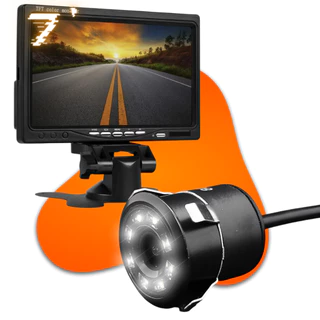 Tela Monitor LCD 7.1 Polegadas Colorida + Câmera De Ré Embutir LED Envio em 24 horas