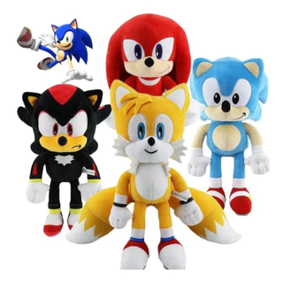 Pelúcias Super Sonic Brinquedo Infantil Pelúcia 25Cm Tails Amy Shandow Silver Knuckles Envio Imediato