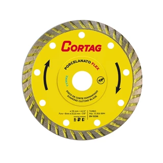 Disco de Corte Diamantado Porcelanato Flex 115x22,22mm 61577 Cortag